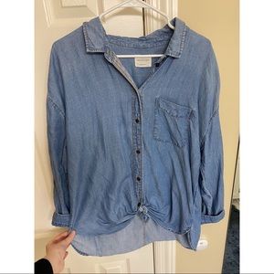 Cute oversized jean shirt